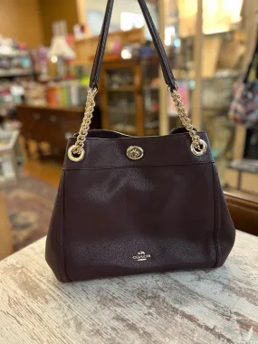 Coach Dark Burgundy “Edie” Handbag