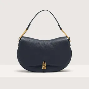 COCCINELLE MAGIE LEATHER HANDBAG IN MIDNIGHT BLUE