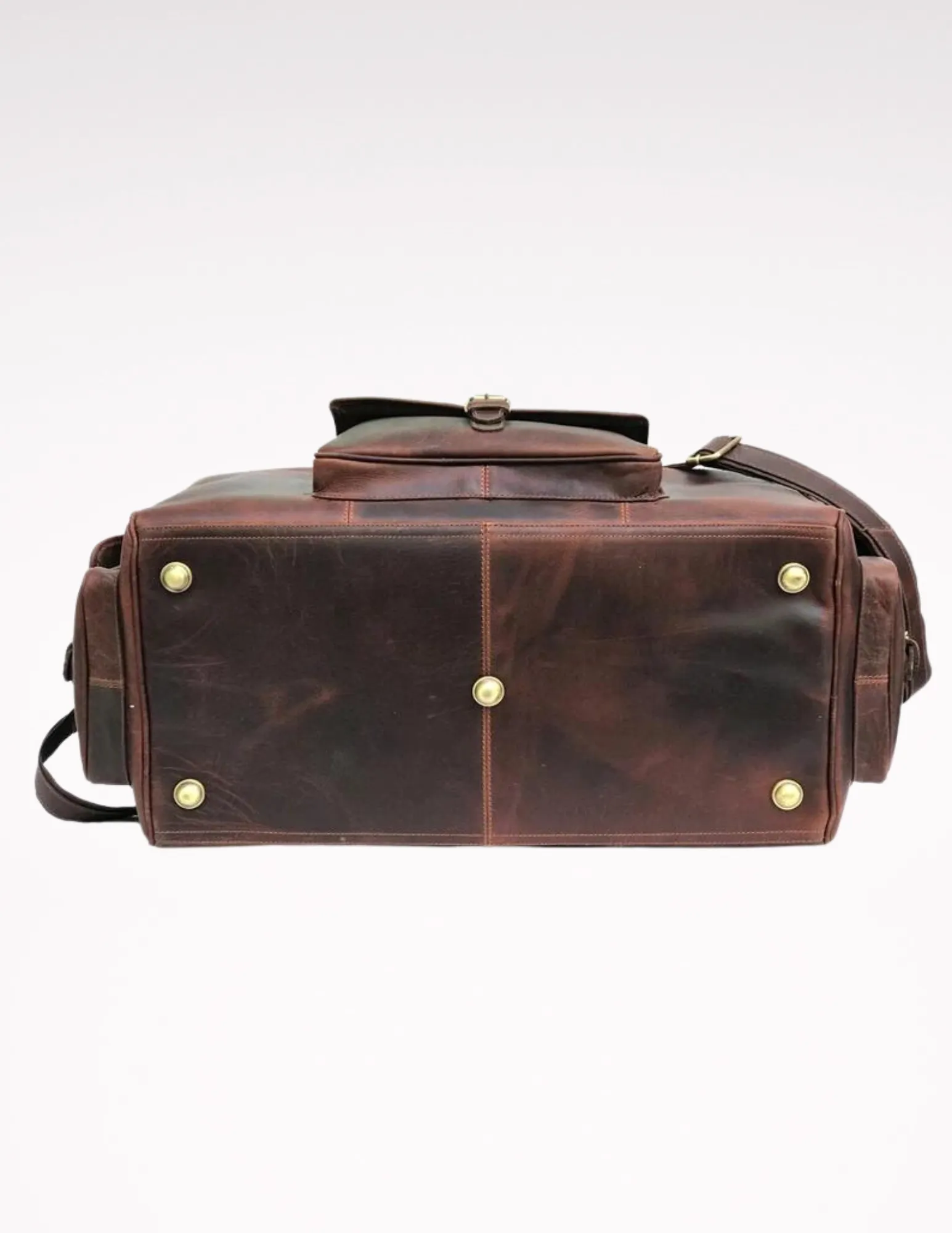 Combo Offer - 24 inch Men's Buffalo Leather Weekender Duffel and Toiletry Bag