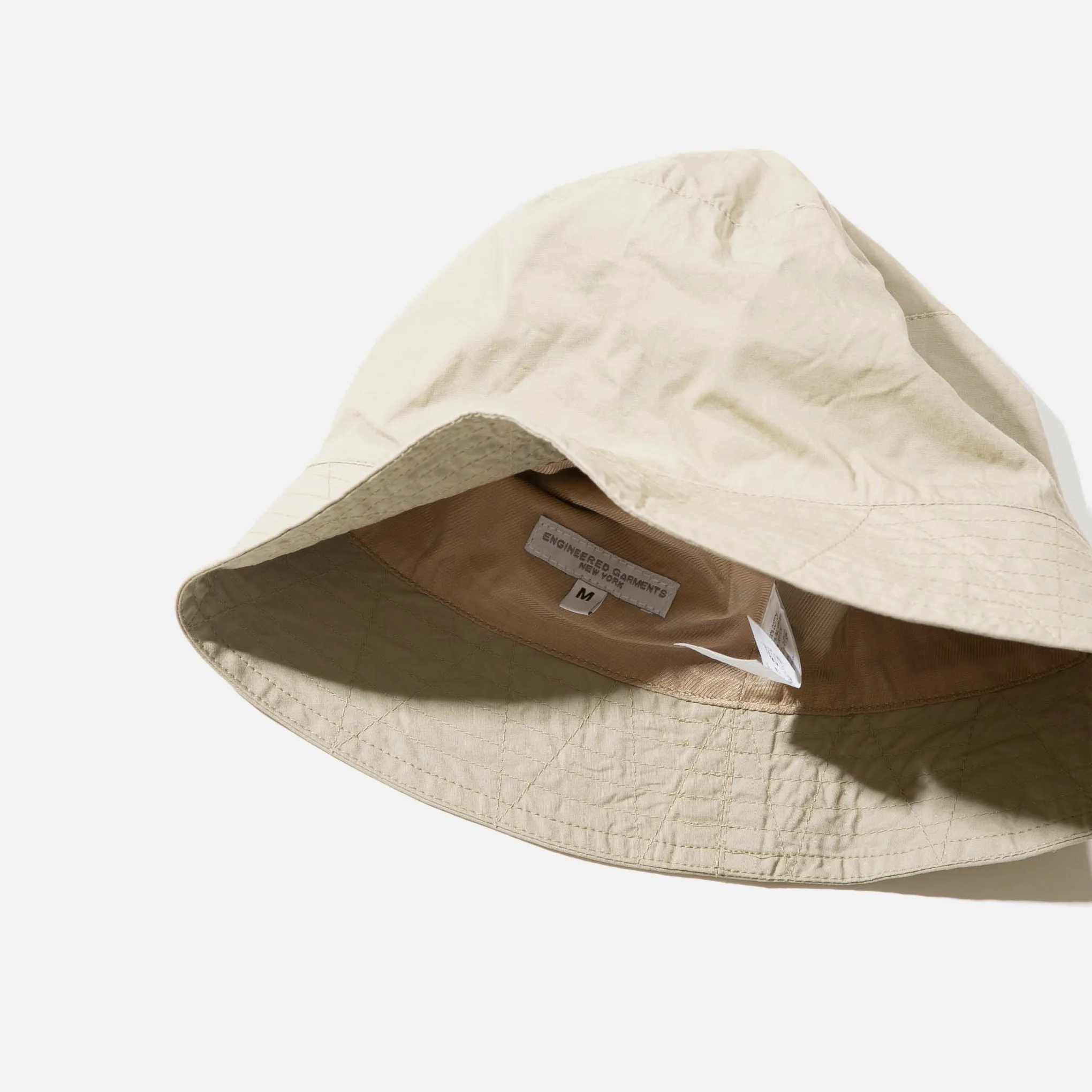 Cotton Duracloth Poplin Bucket Hat - Khaki