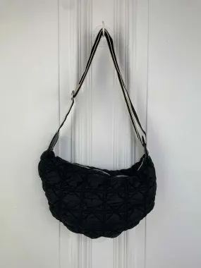 Crinkle Puff Bumbag - Black