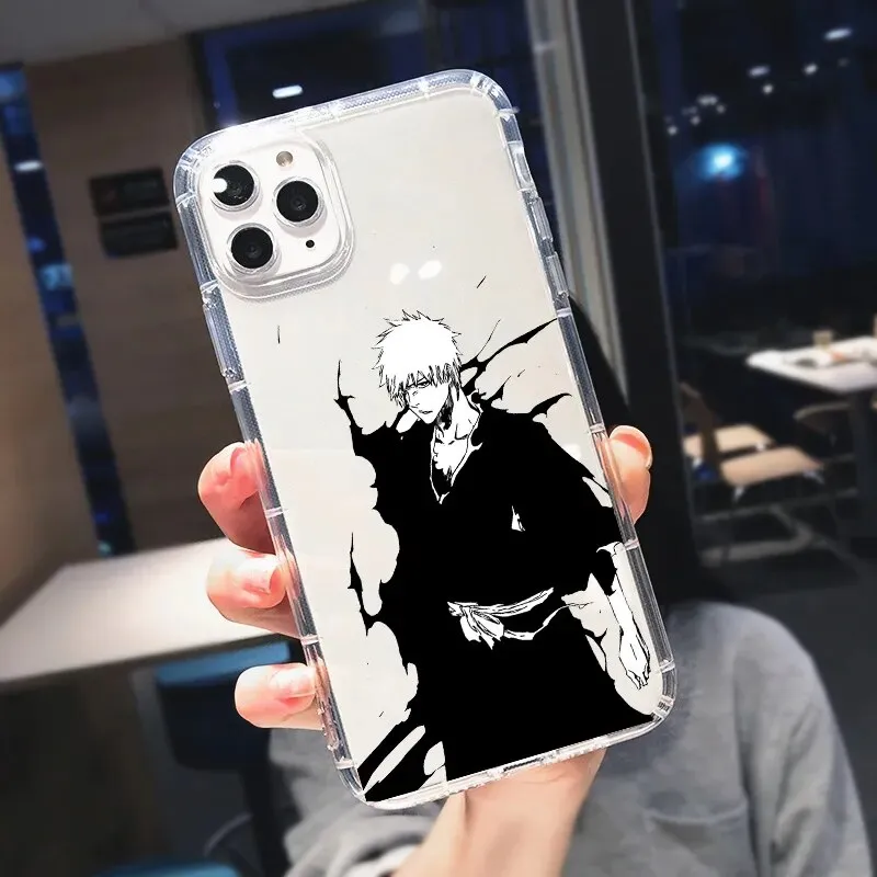 Cute Anime Bleach Kisuke Urahara Shockproof Phone Case For iPhone 13 11 12 Pro MAX XR XS X 14 15 Plus Clear Soft TPU Cover