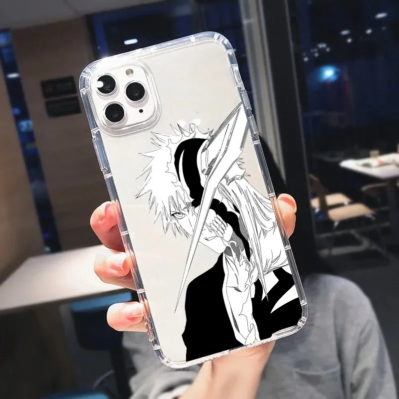 Cute Anime Bleach Kisuke Urahara Shockproof Phone Case For iPhone 13 11 12 Pro MAX XR XS X 14 15 Plus Clear Soft TPU Cover