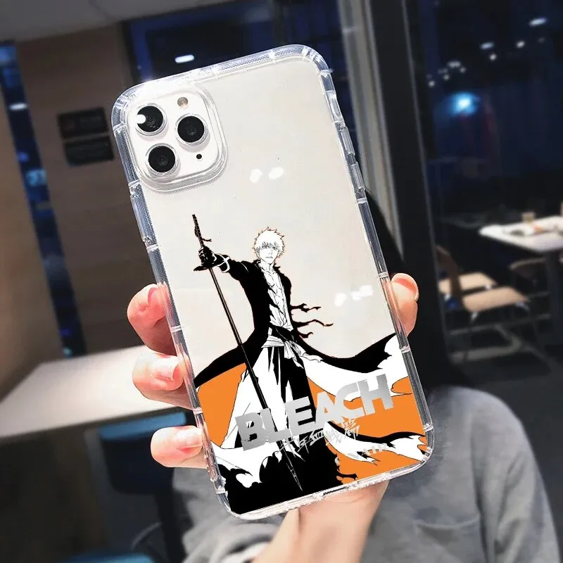 Cute Anime Bleach Kisuke Urahara Shockproof Phone Case For iPhone 13 11 12 Pro MAX XR XS X 14 15 Plus Clear Soft TPU Cover