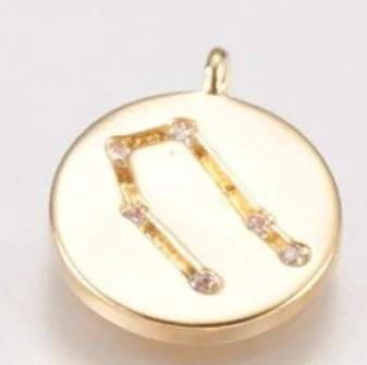 Dainty Zodiac Star Sign Pendant- 14K Gold Filled