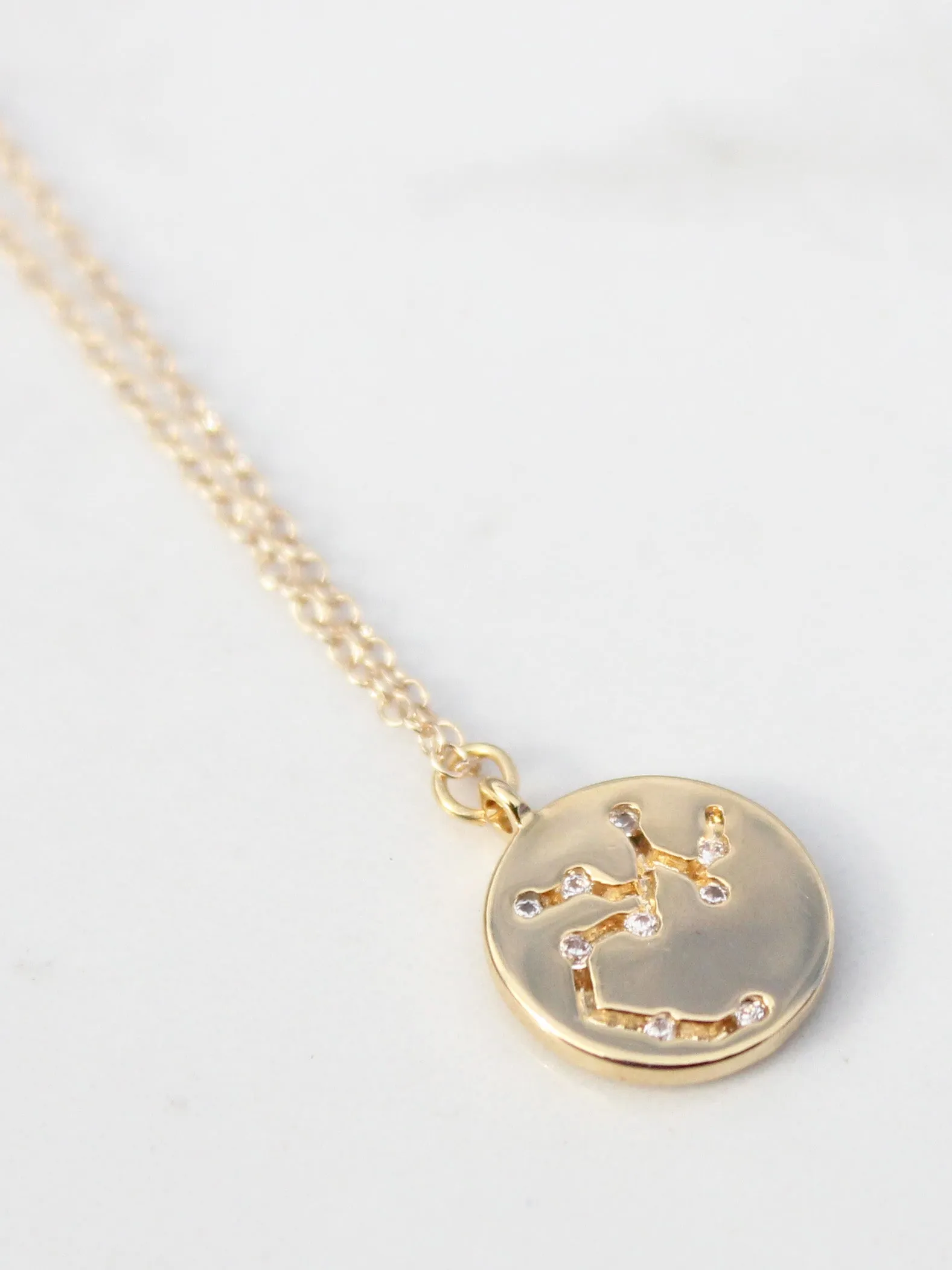 Dainty Zodiac Star Sign Pendant- 14K Gold Filled