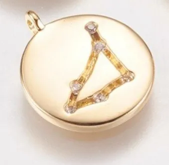 Dainty Zodiac Star Sign Pendant- 14K Gold Filled