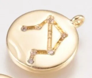 Dainty Zodiac Star Sign Pendant- 14K Gold Filled