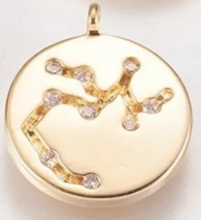 Dainty Zodiac Star Sign Pendant- 14K Gold Filled