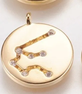 Dainty Zodiac Star Sign Pendant- 14K Gold Filled