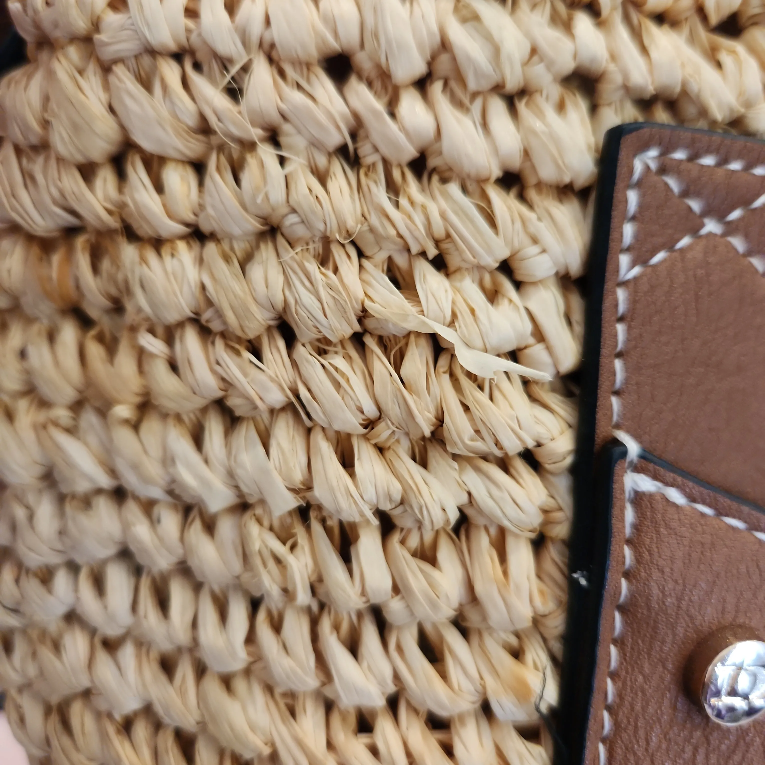 DUNE Raffia Straw & Leatherette Davenporte Crossbody Bag | Like New |