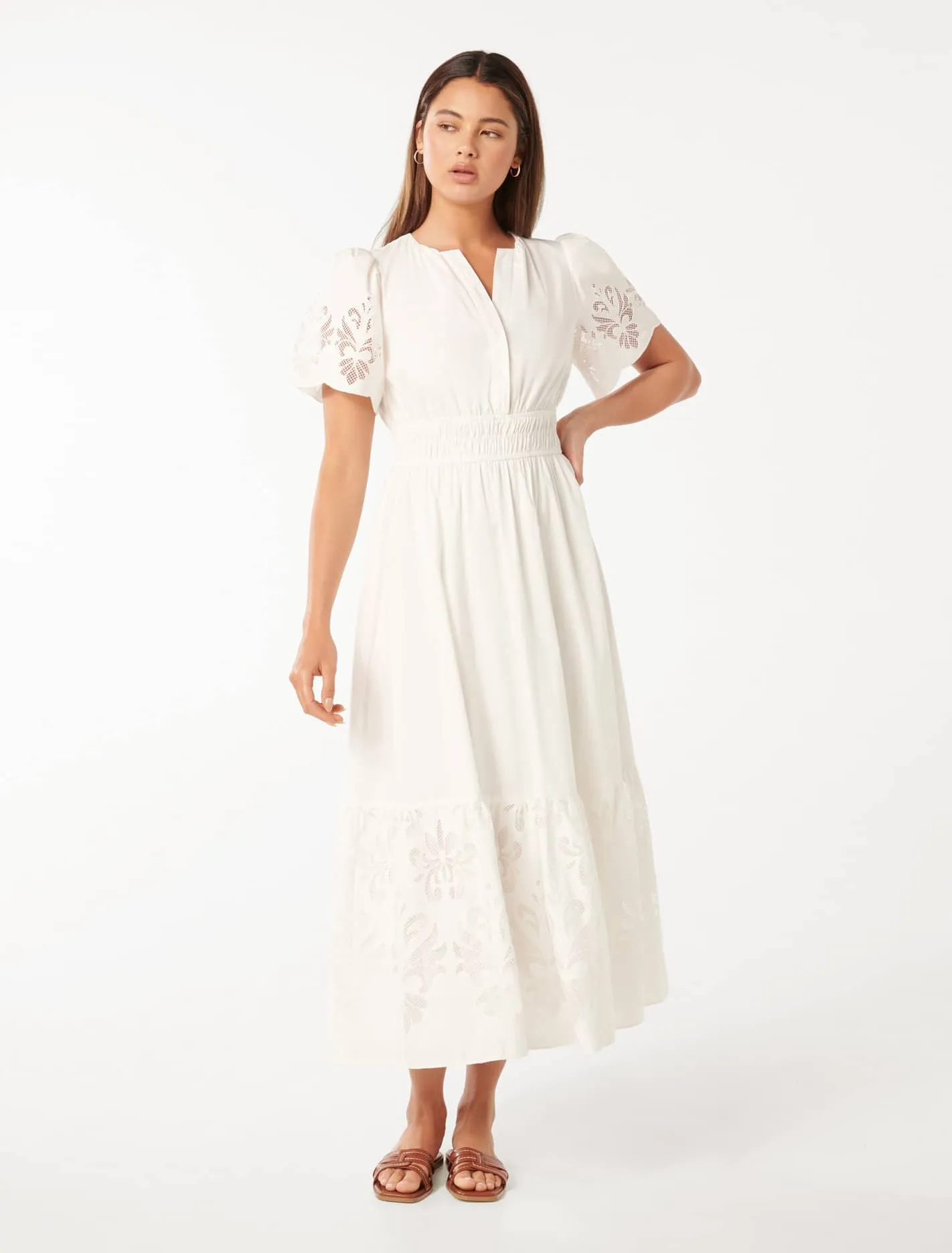 Eleanor Cutwork Maxi Dress