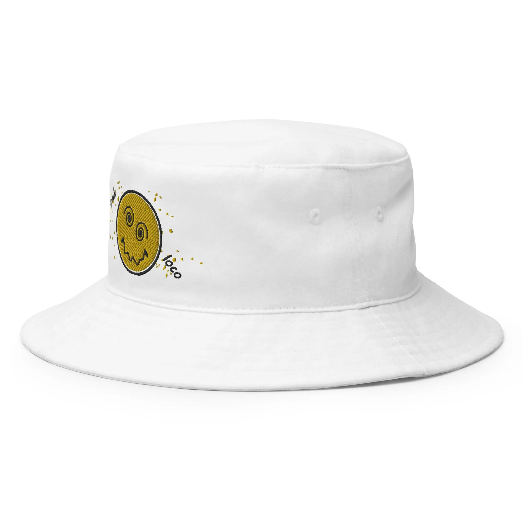 Embroidered Smiley Face Graphic Bucket Hat