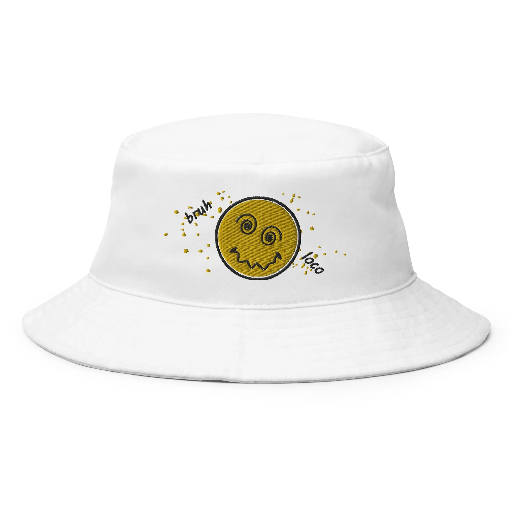 Embroidered Smiley Face Graphic Bucket Hat