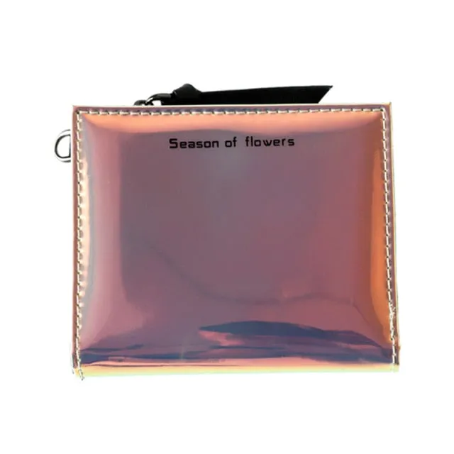 Fashion Small Wallet Women Short Wristlet Thin Purses Ladies Money Bag Korean Female Holographic Wallet 2021 Walet Slim Vallet