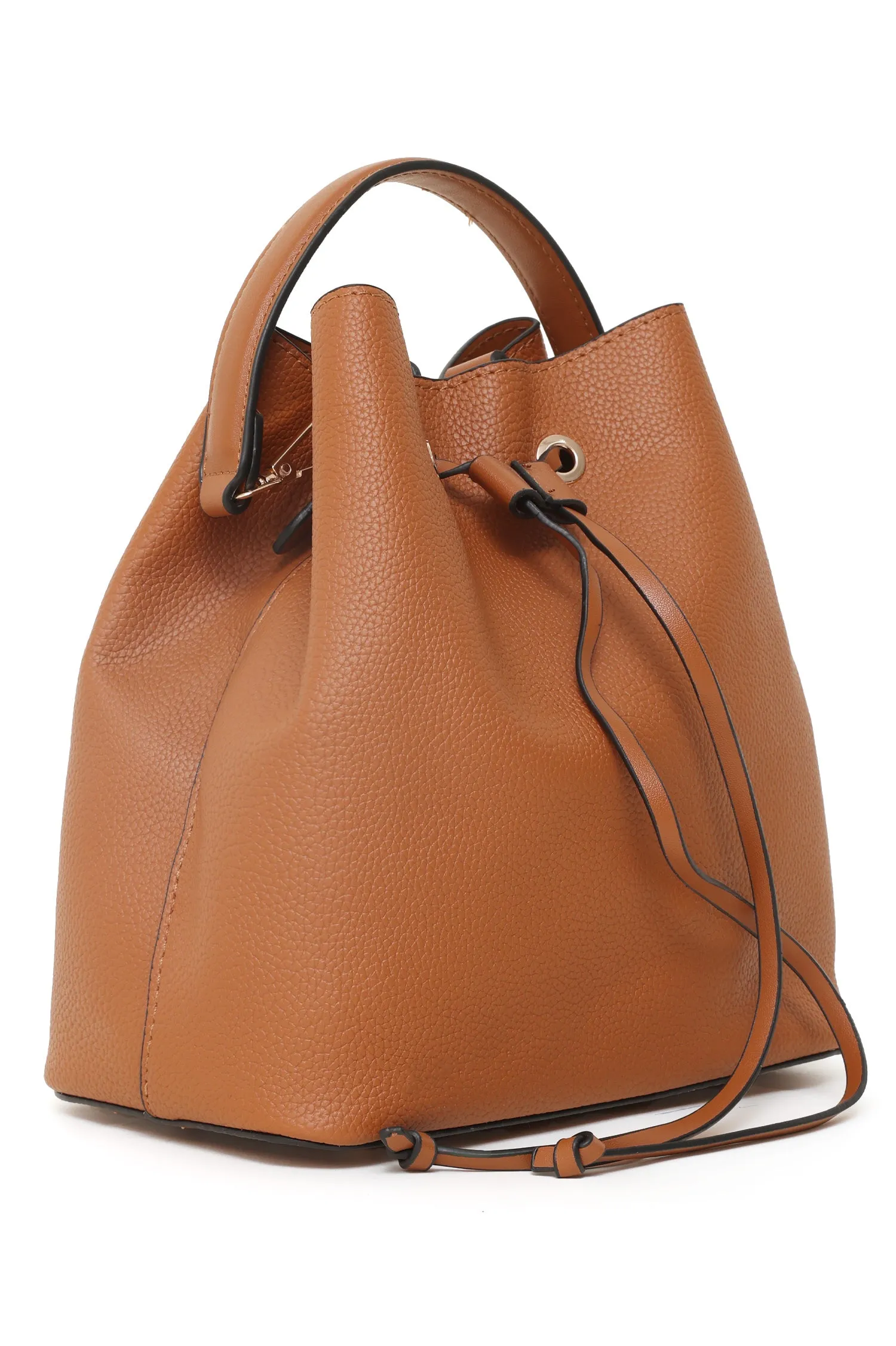 FAUX LEATHER BAG-KHAKI