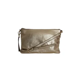 Fossil Gold Pebbled Leather Crossbody Bag | Gently Used |