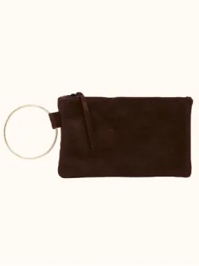 Fozi Wristlet  in Chocolate Brown