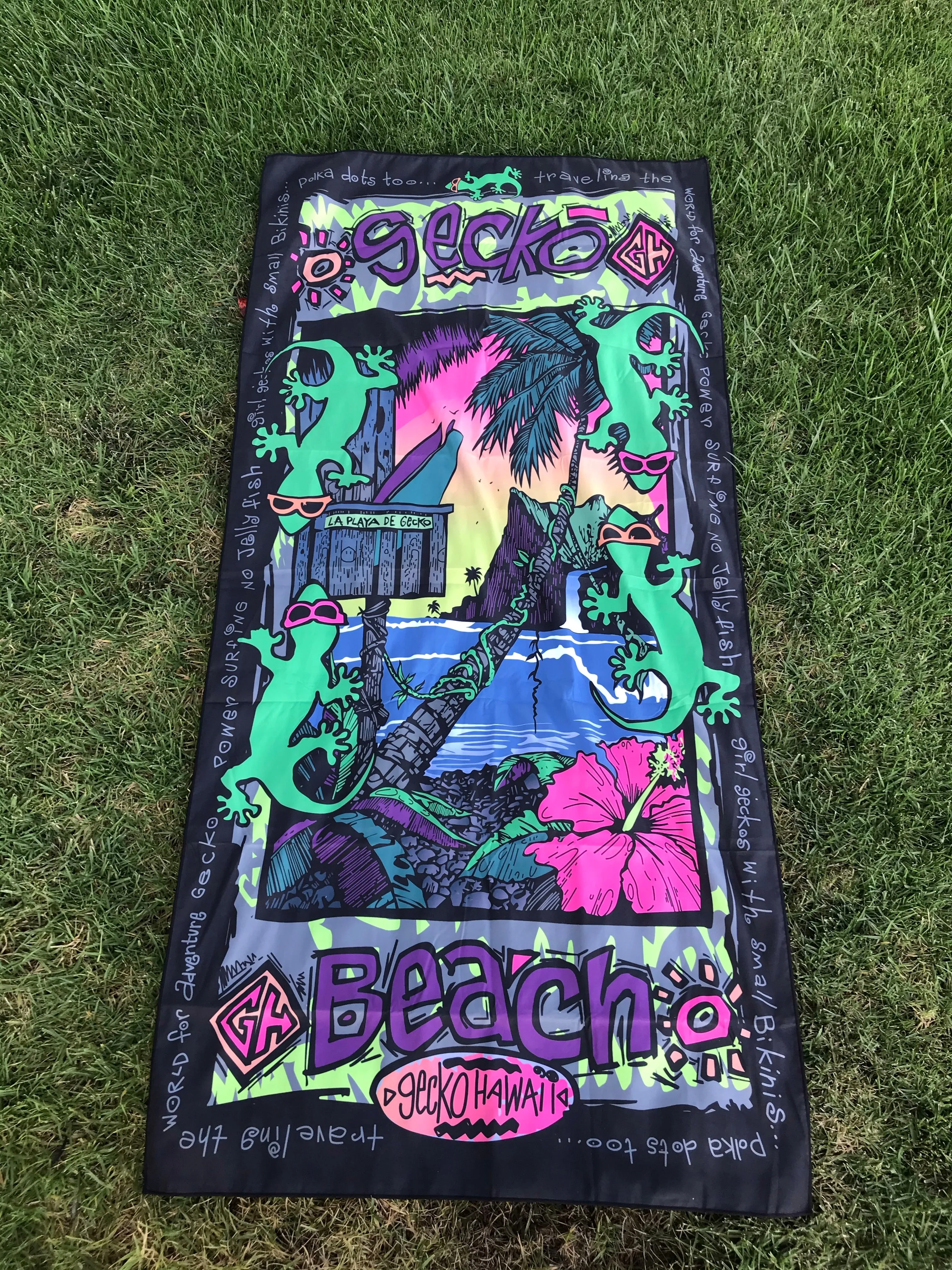 Gecko Beach-- Microfiber Beach Towel