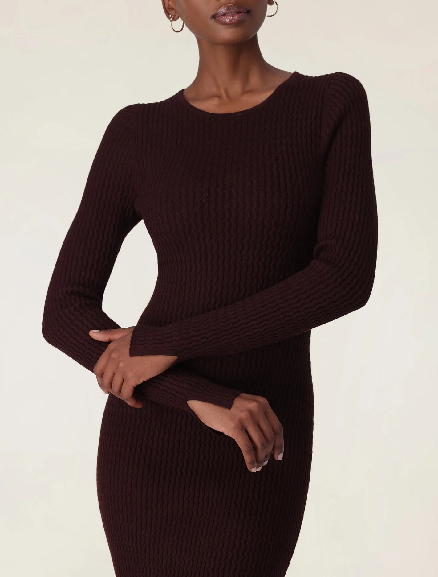 Georgia Textured Crew Neck Dress