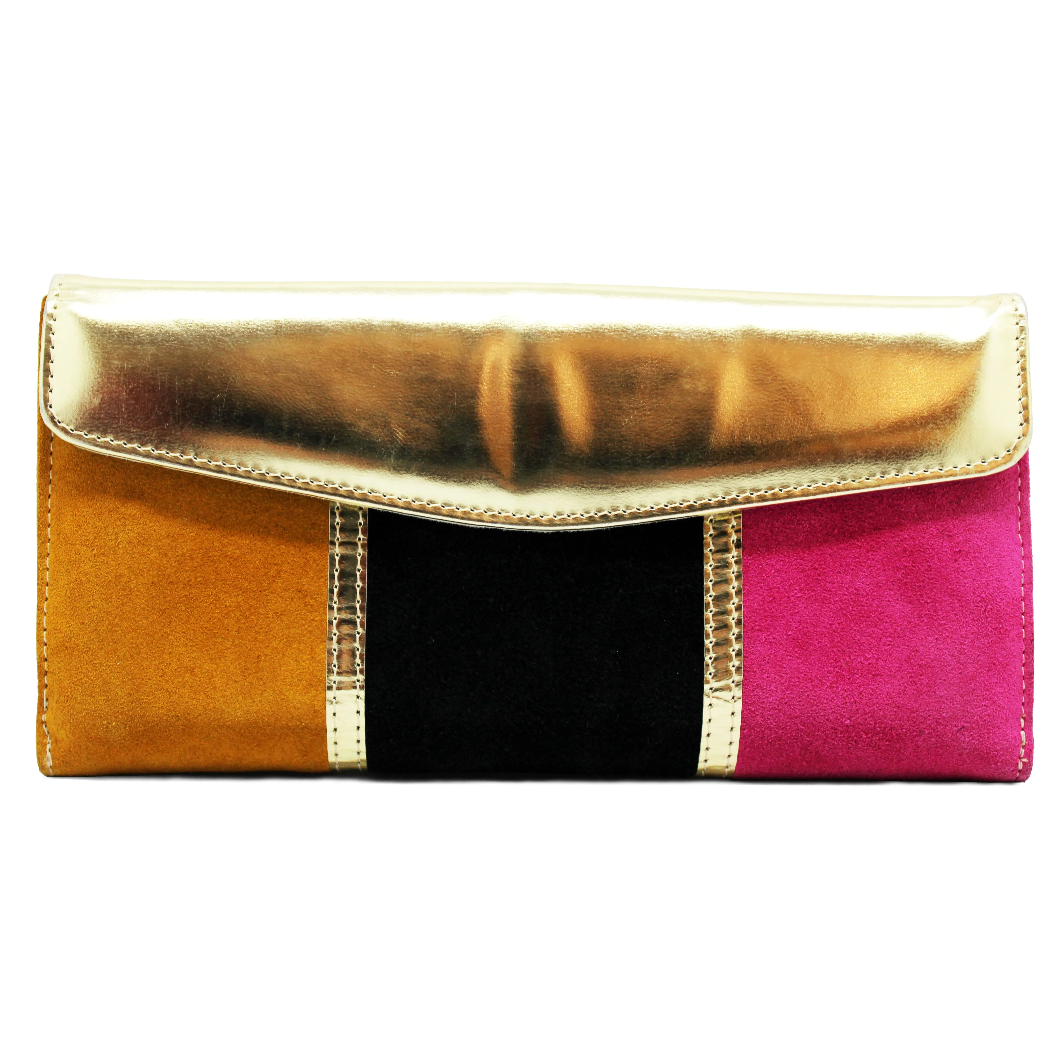 Grande - Pink Orange Suede-  Wallet