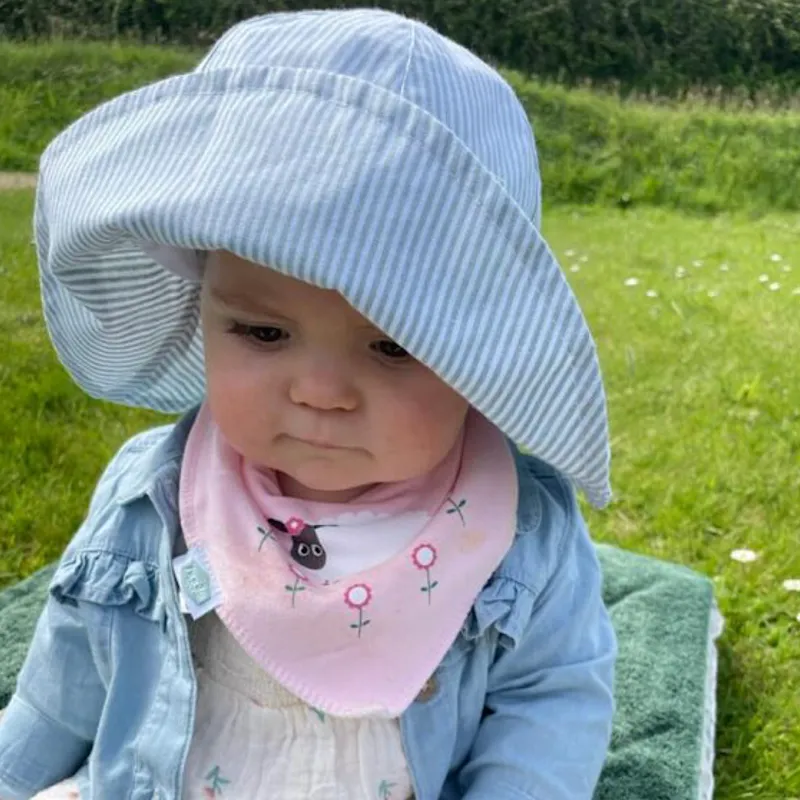 Green Stripe Sun Hat