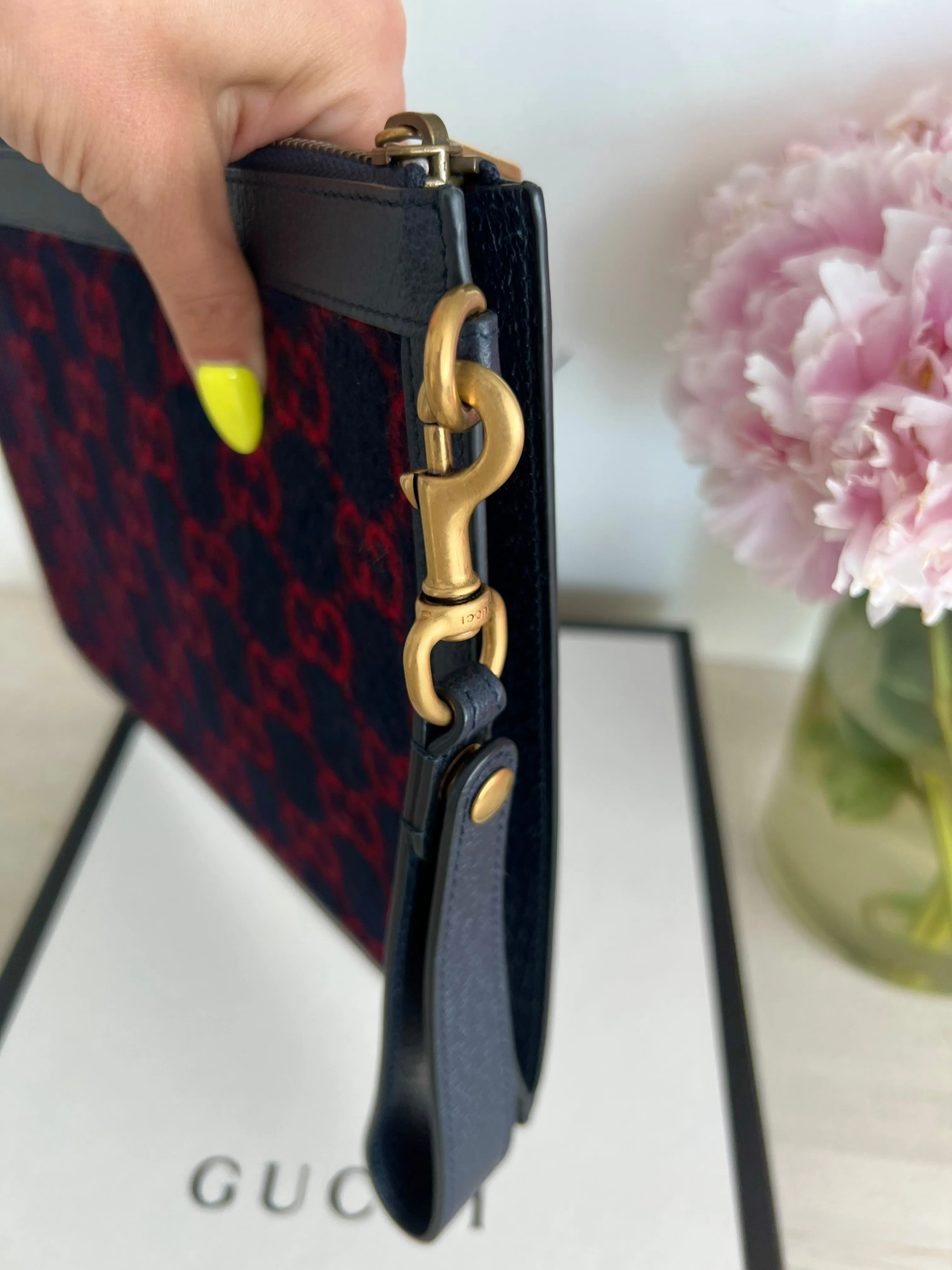 Gucci GG Monogram Wristlet