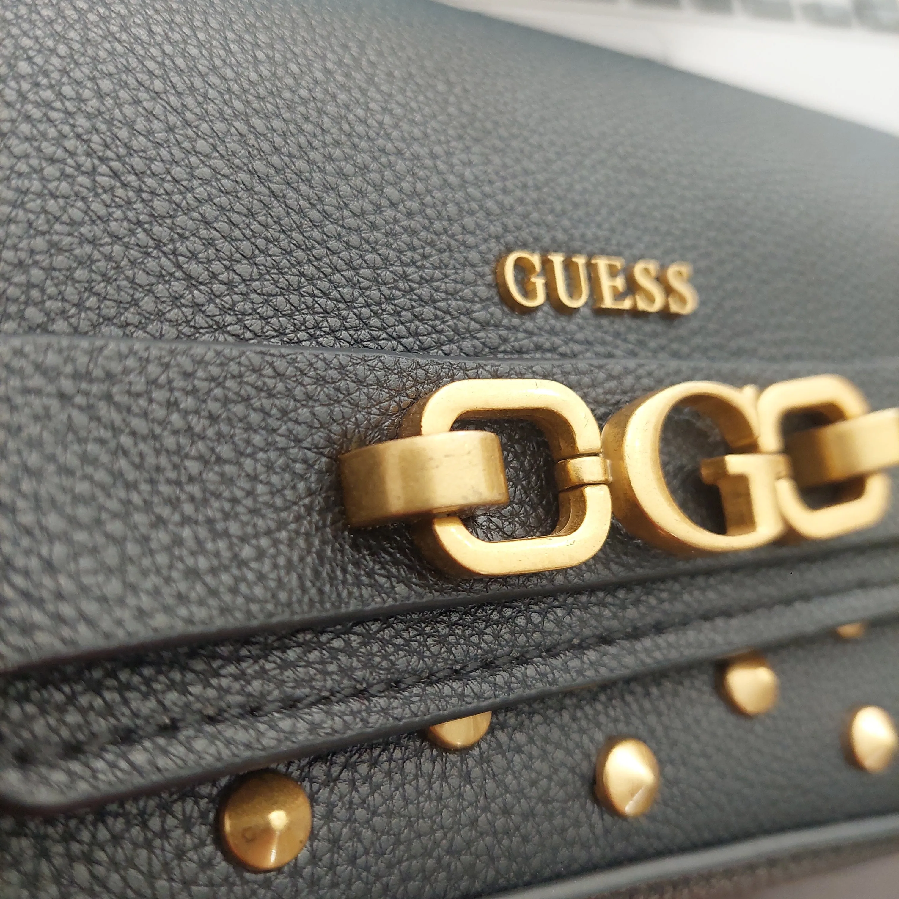 Guess Black Gold Studded Crossbody bag | Gently Used |