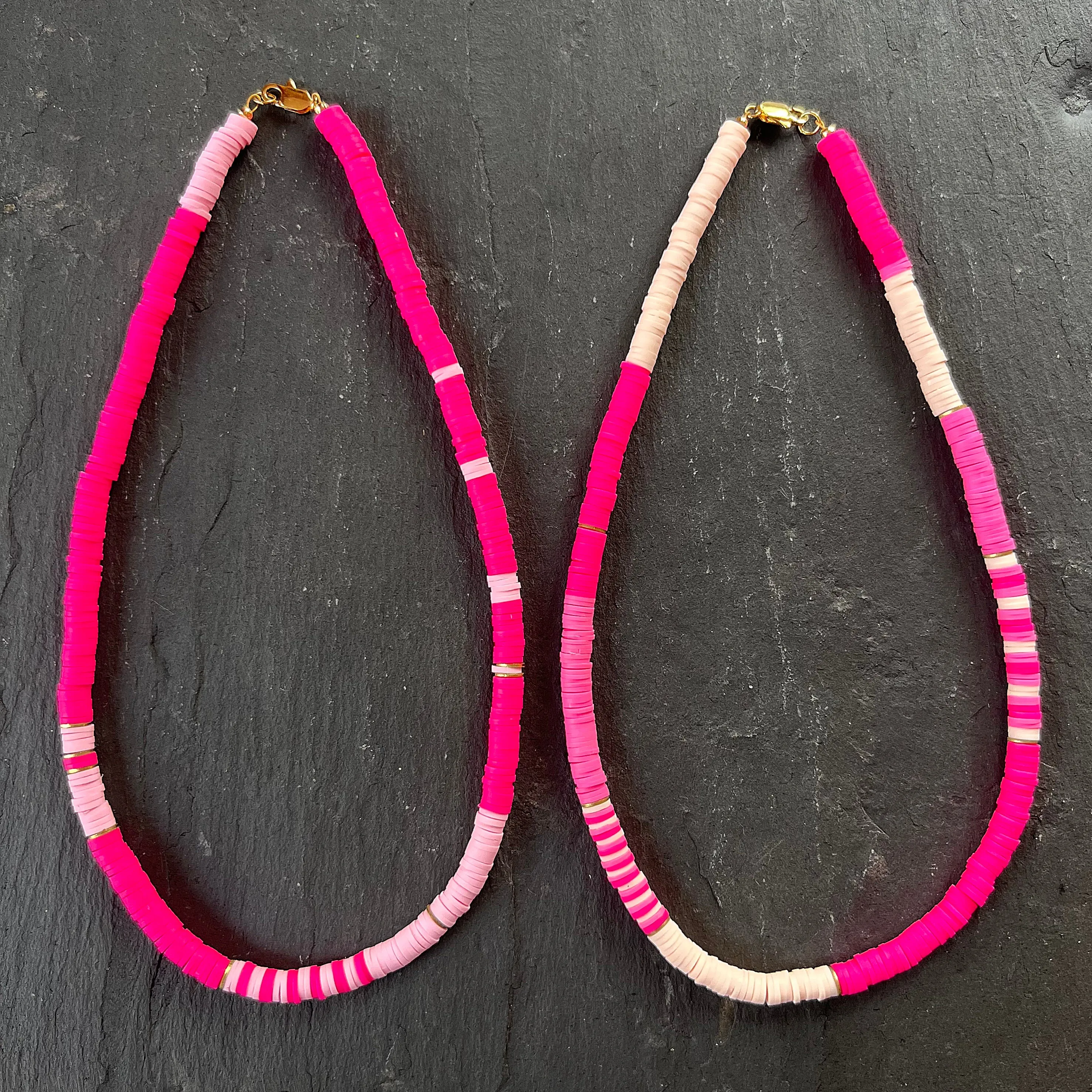 Heishi Bead Necklaces - MALIBU and MALIBU BEACH