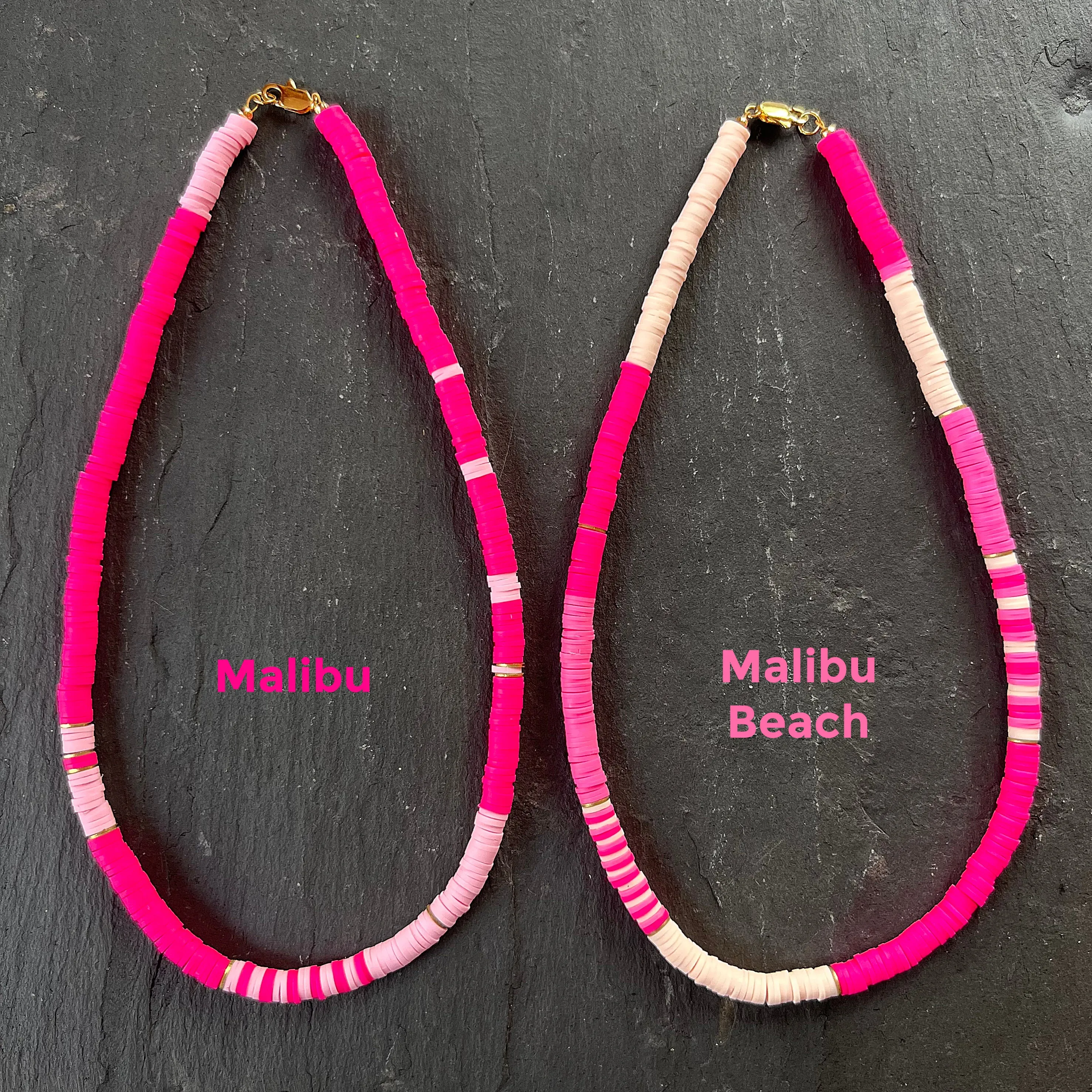 Heishi Bead Necklaces - MALIBU and MALIBU BEACH