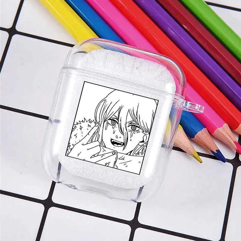 Horrible Anime Chainsaw Man Soft TPU Case For Apple Airpods Pro 3 2 1 Power Denji Makima Aki Pochita Earphone Cover Airpod Case