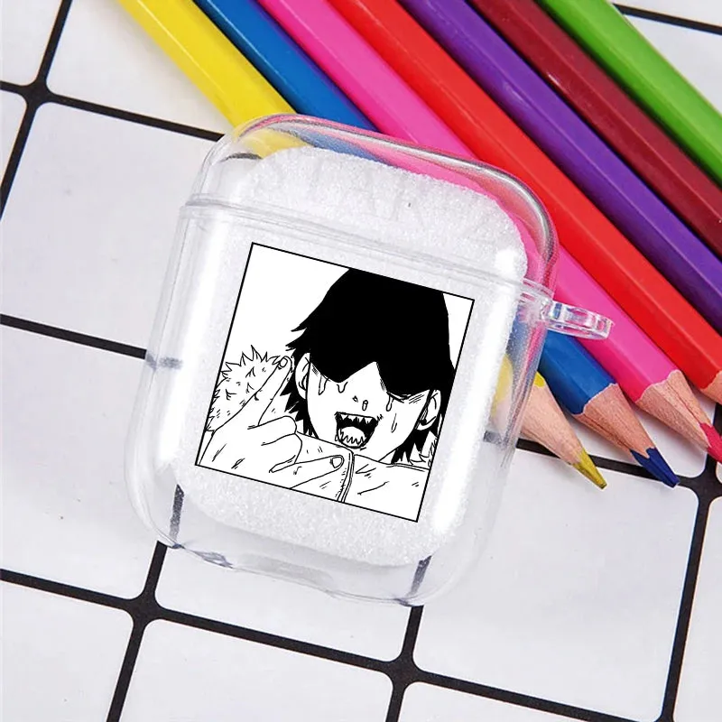 Horrible Anime Chainsaw Man Soft TPU Case For Apple Airpods Pro 3 2 1 Power Denji Makima Aki Pochita Earphone Cover Airpod Case