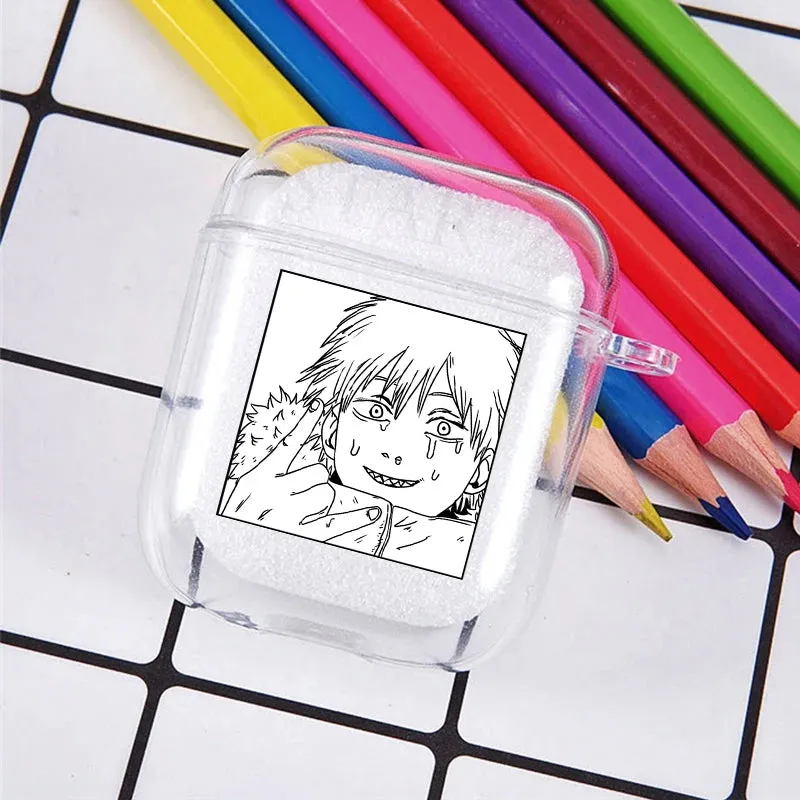 Horrible Anime Chainsaw Man Soft TPU Case For Apple Airpods Pro 3 2 1 Power Denji Makima Aki Pochita Earphone Cover Airpod Case