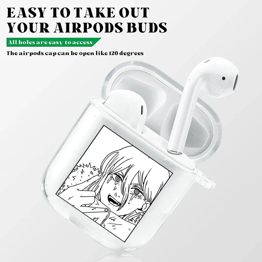 Horrible Anime Chainsaw Man Soft TPU Case For Apple Airpods Pro 3 2 1 Power Denji Makima Aki Pochita Earphone Cover Airpod Case