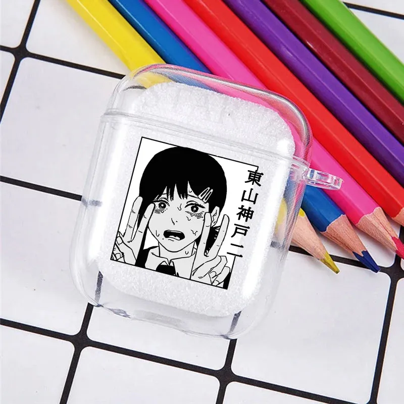 Horrible Anime Chainsaw Man Soft TPU Case For Apple Airpods Pro 3 2 1 Power Denji Makima Aki Pochita Earphone Cover Airpod Case