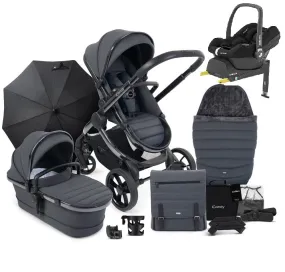 iCandy Peach 7 Maxi Cosi Cabriofix i-Size Travel System Bundle - Dark Grey