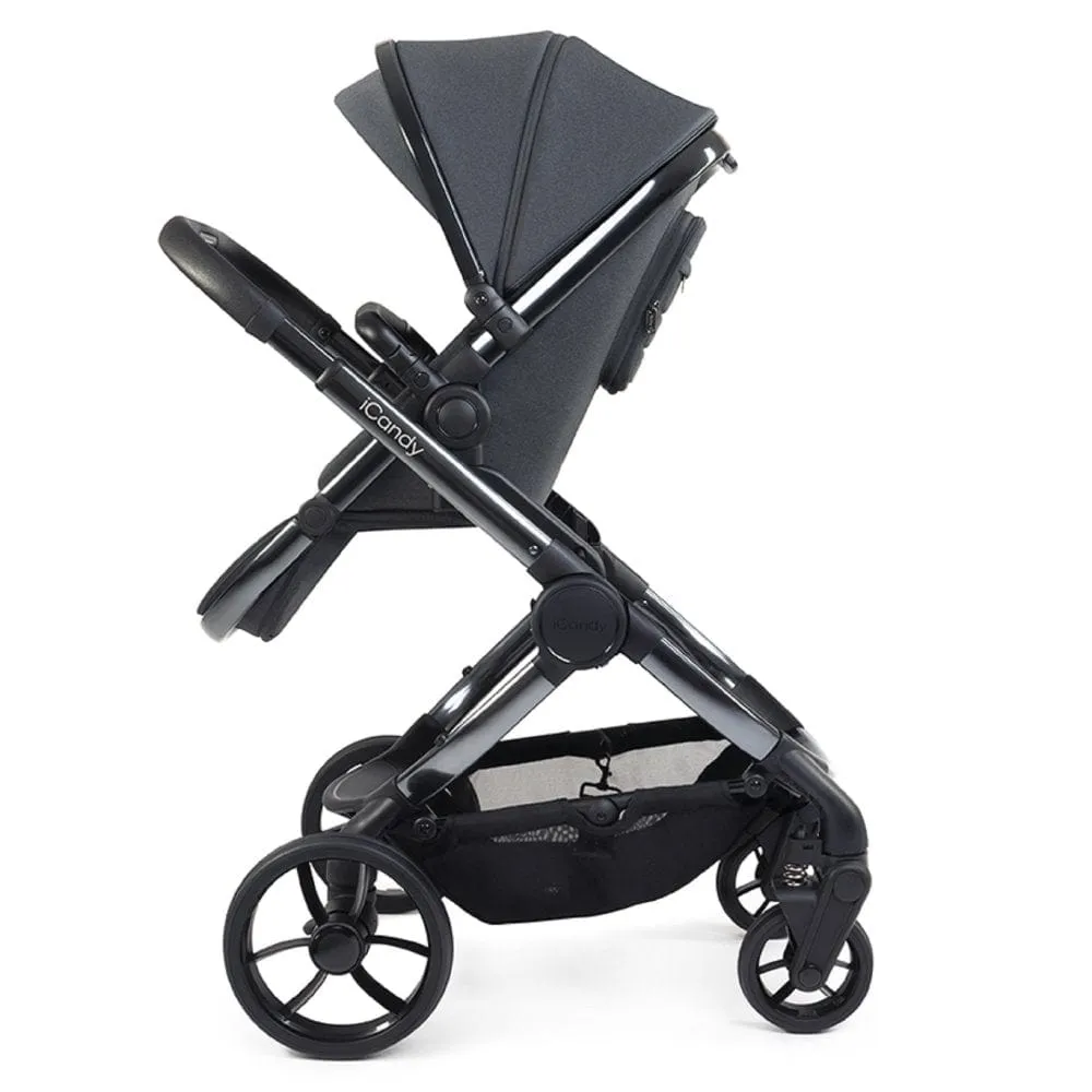 iCandy Peach 7 Maxi Cosi Cabriofix i-Size Travel System Bundle - Dark Grey