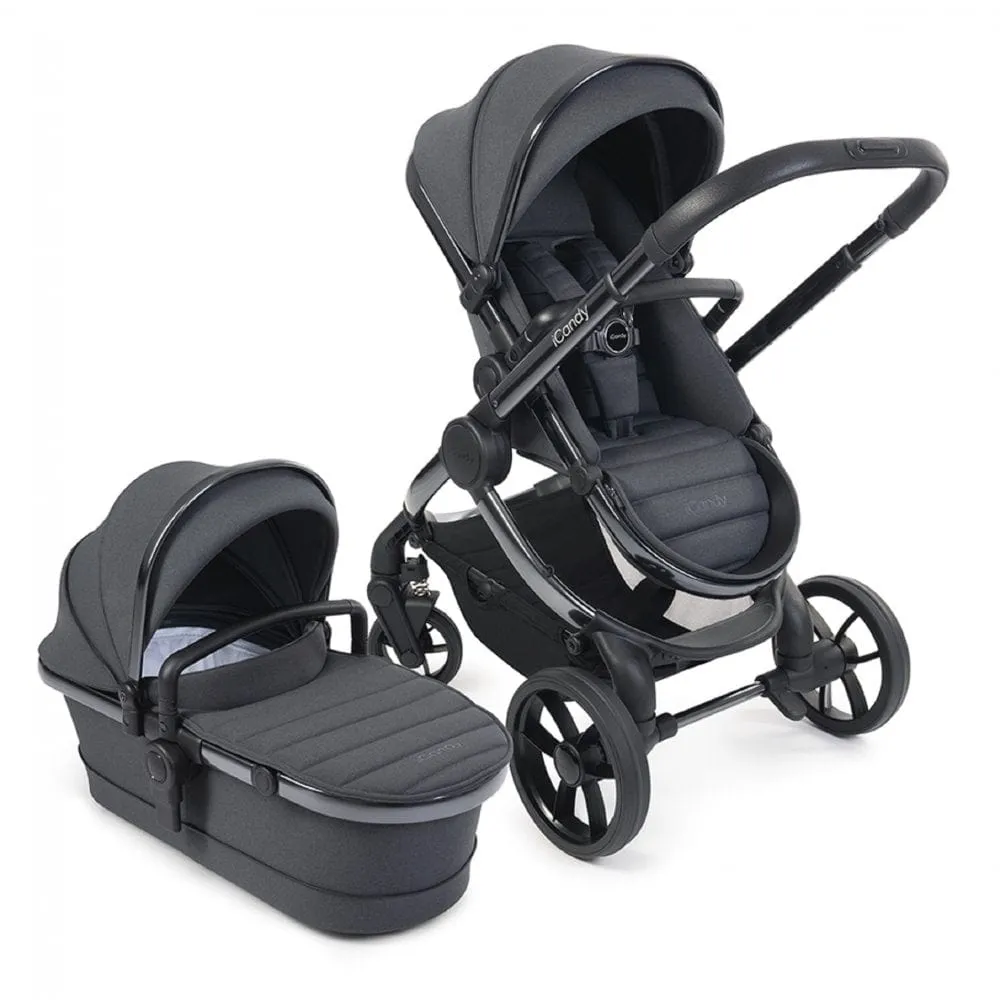 iCandy Peach 7 Maxi Cosi Cabriofix i-Size Travel System Bundle - Dark Grey