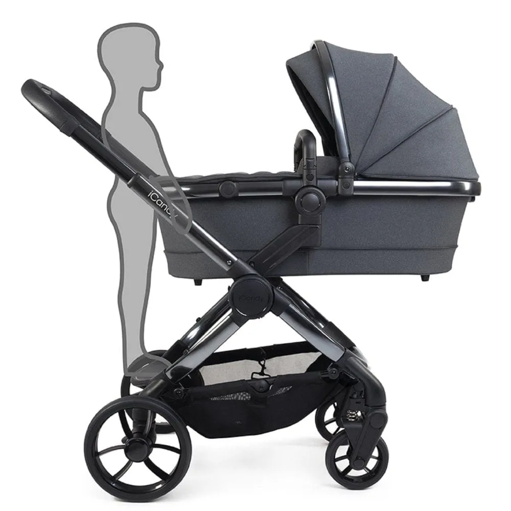 iCandy Peach 7 Maxi Cosi Cabriofix i-Size Travel System Bundle - Dark Grey