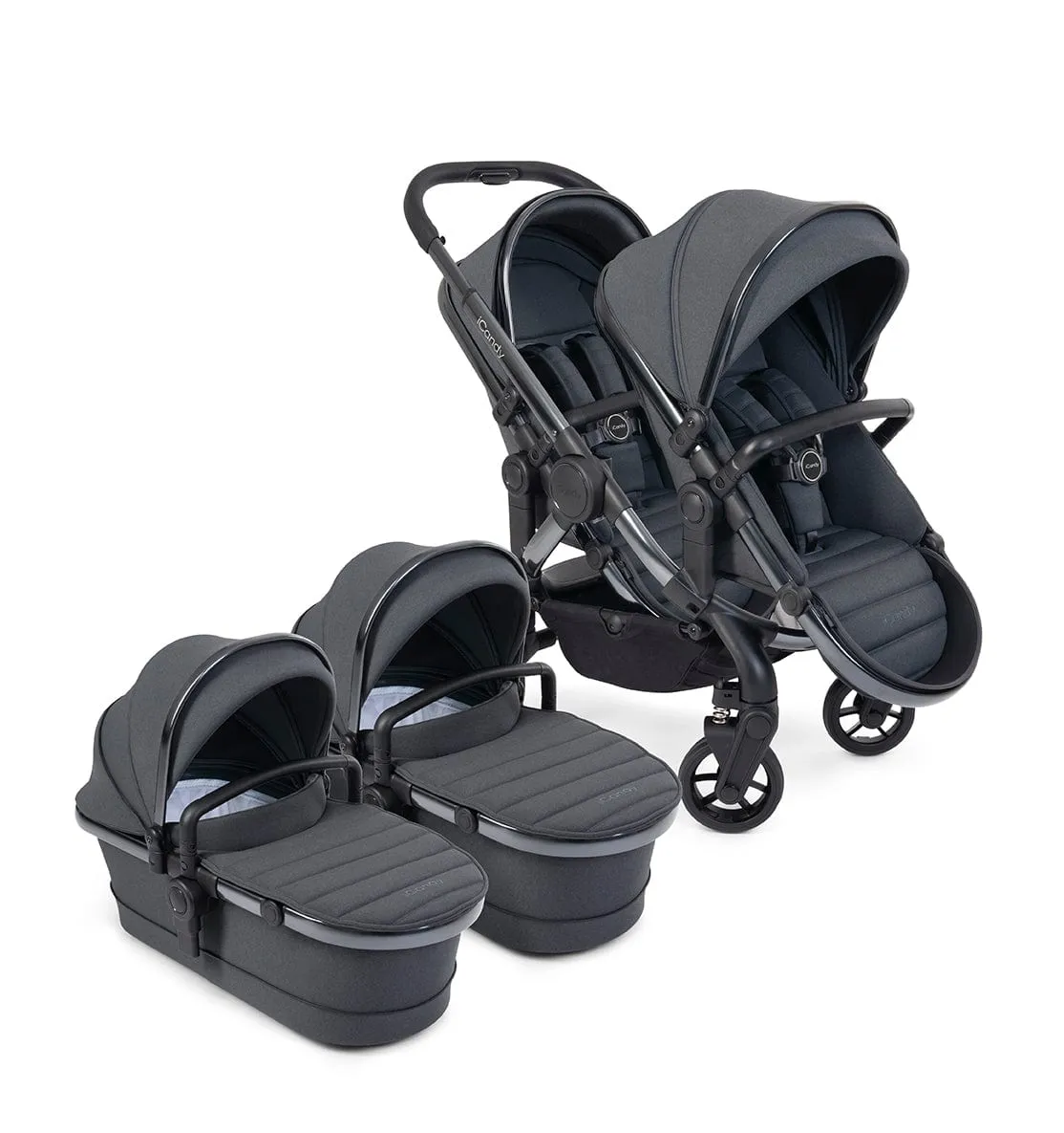 iCandy Peach 7 Twin Pushchair - Dark Grey