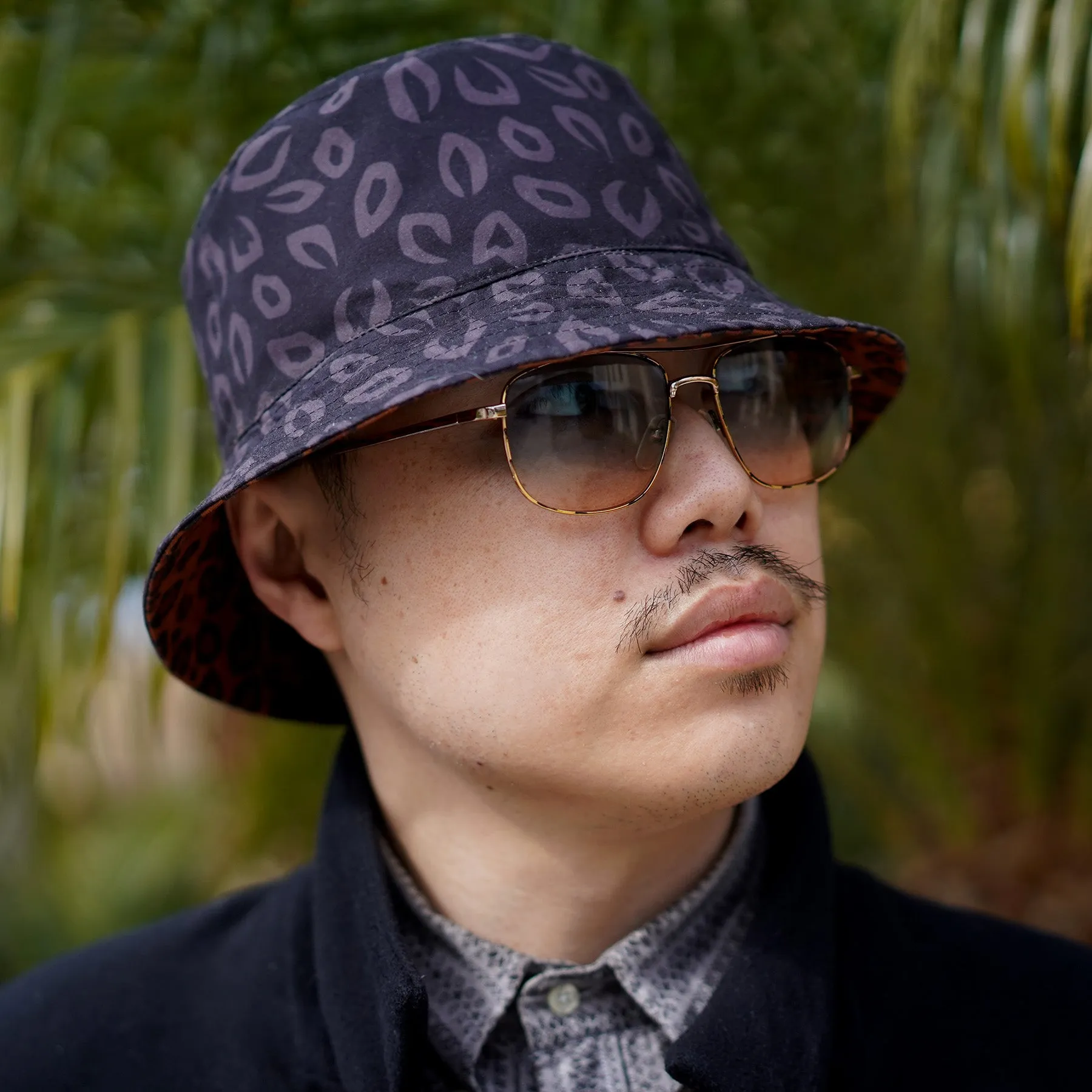 Joyride Reversible Bucket Hat in Double Leopard