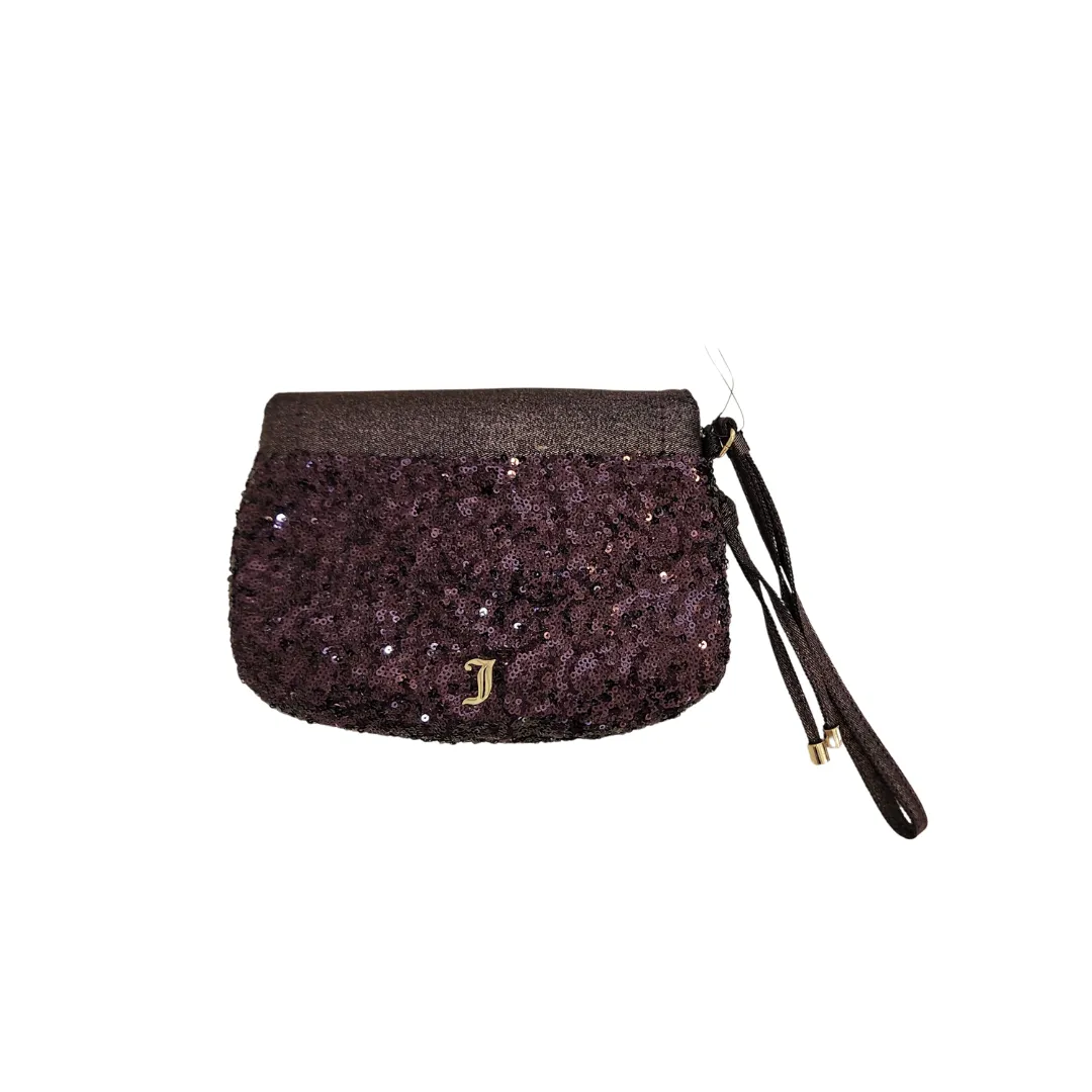 Brand New Juicy Couture Purple Sequins Wristlet Clutch