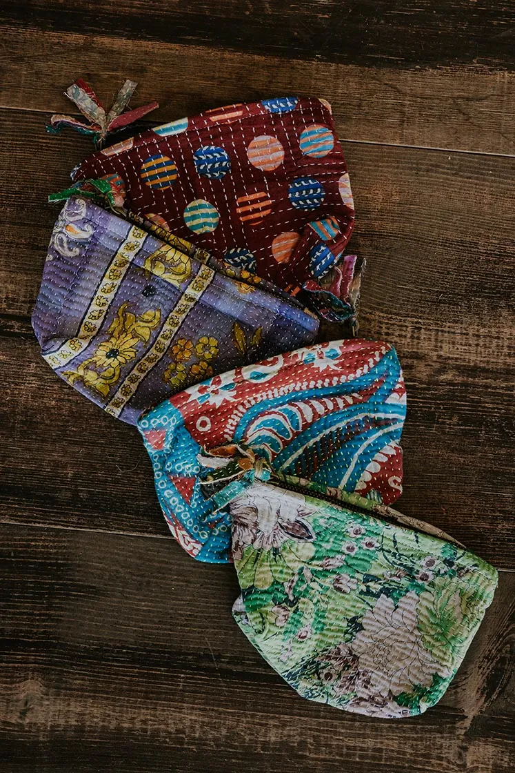 Kantha Pouches