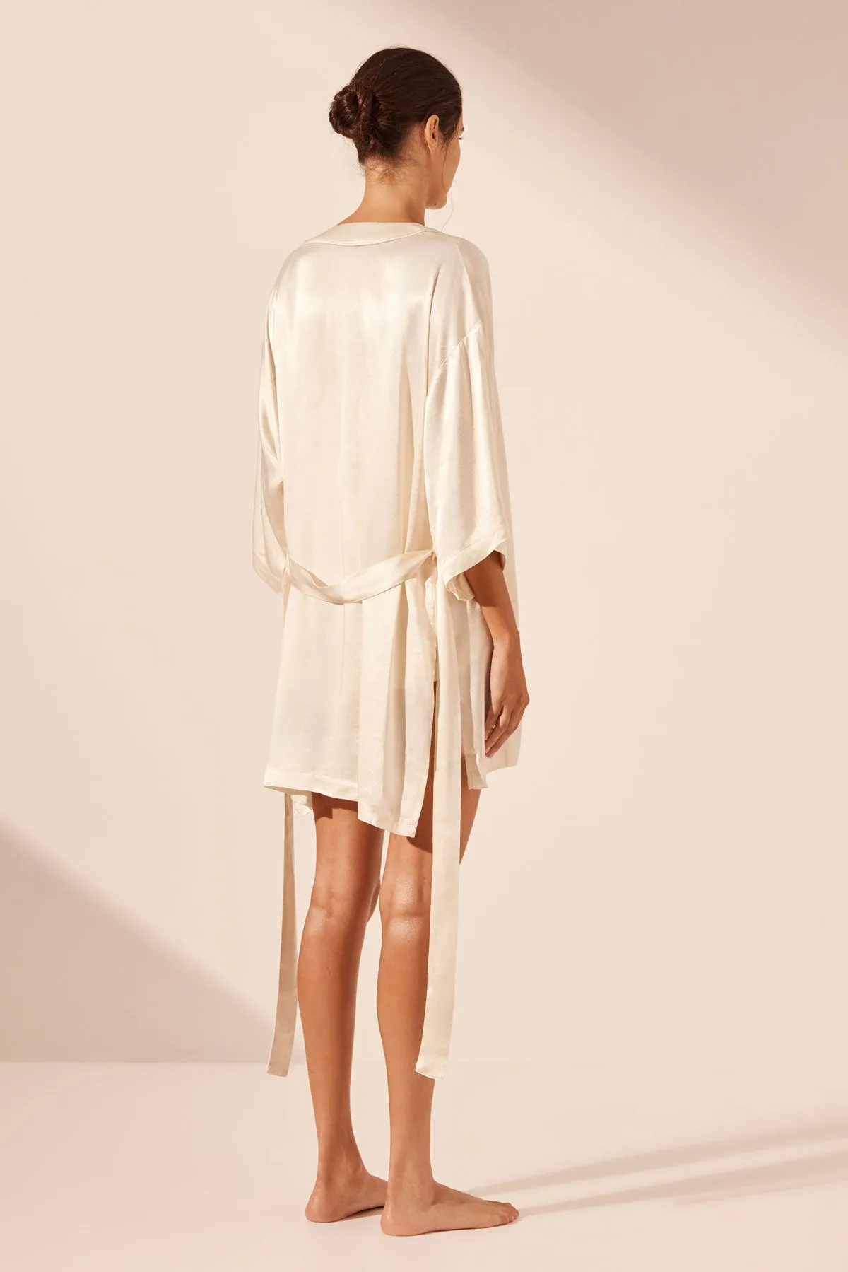 LA LUNE LOUNGE ROBE - CREAM