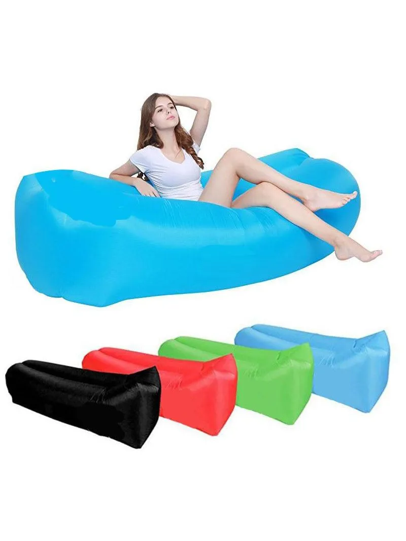 Light Portable Sleeping Bag Waterproof Air Inflatable Lazy Sofa Camping Sleeping Bed