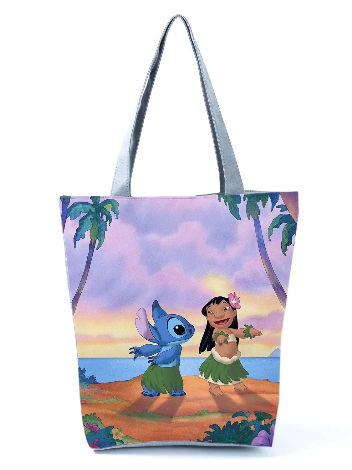 Lilo Stitch Printed Handbag Disney Animation High Capacity Reusable Shoppaing Bag Cartoon Beach Tote Bag Wholesale Dropshipping