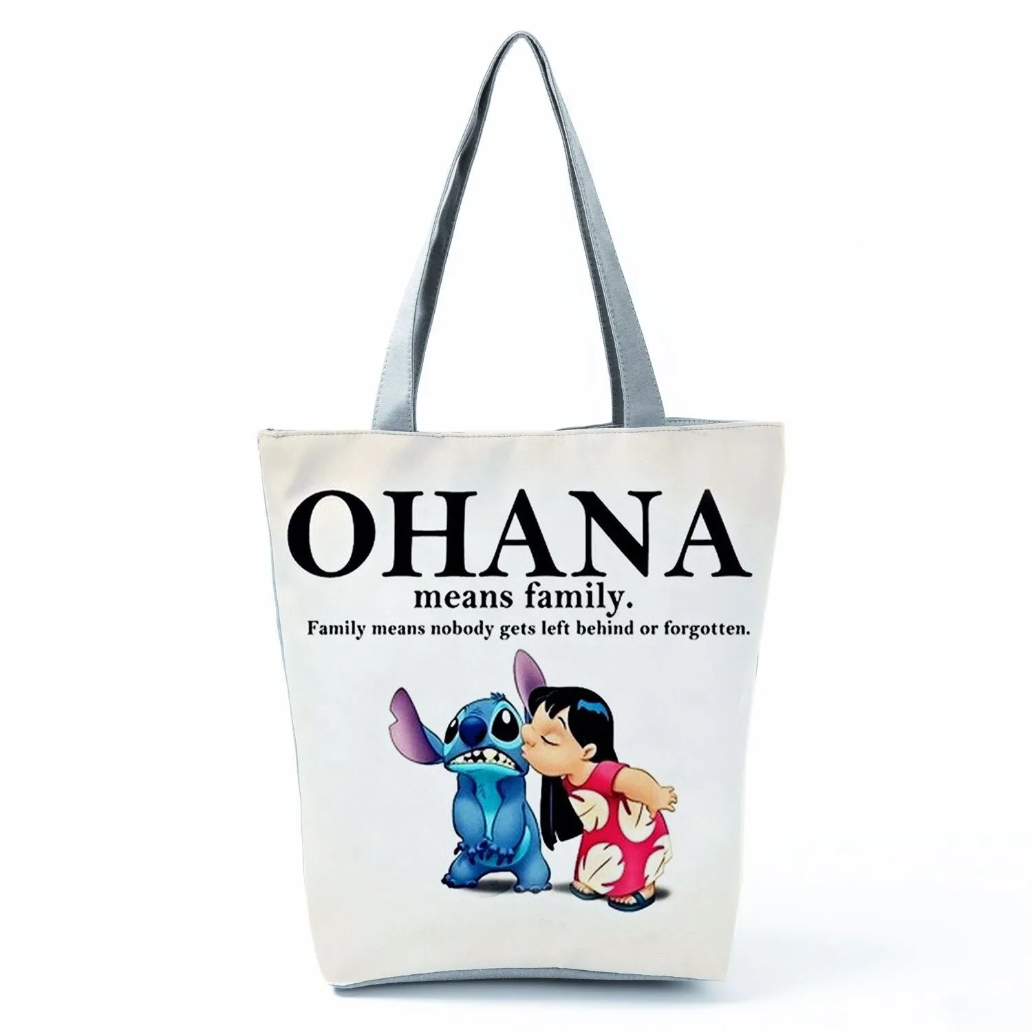 Lilo Stitch Printed Handbag Disney Animation High Capacity Reusable Shoppaing Bag Cartoon Beach Tote Bag Wholesale Dropshipping