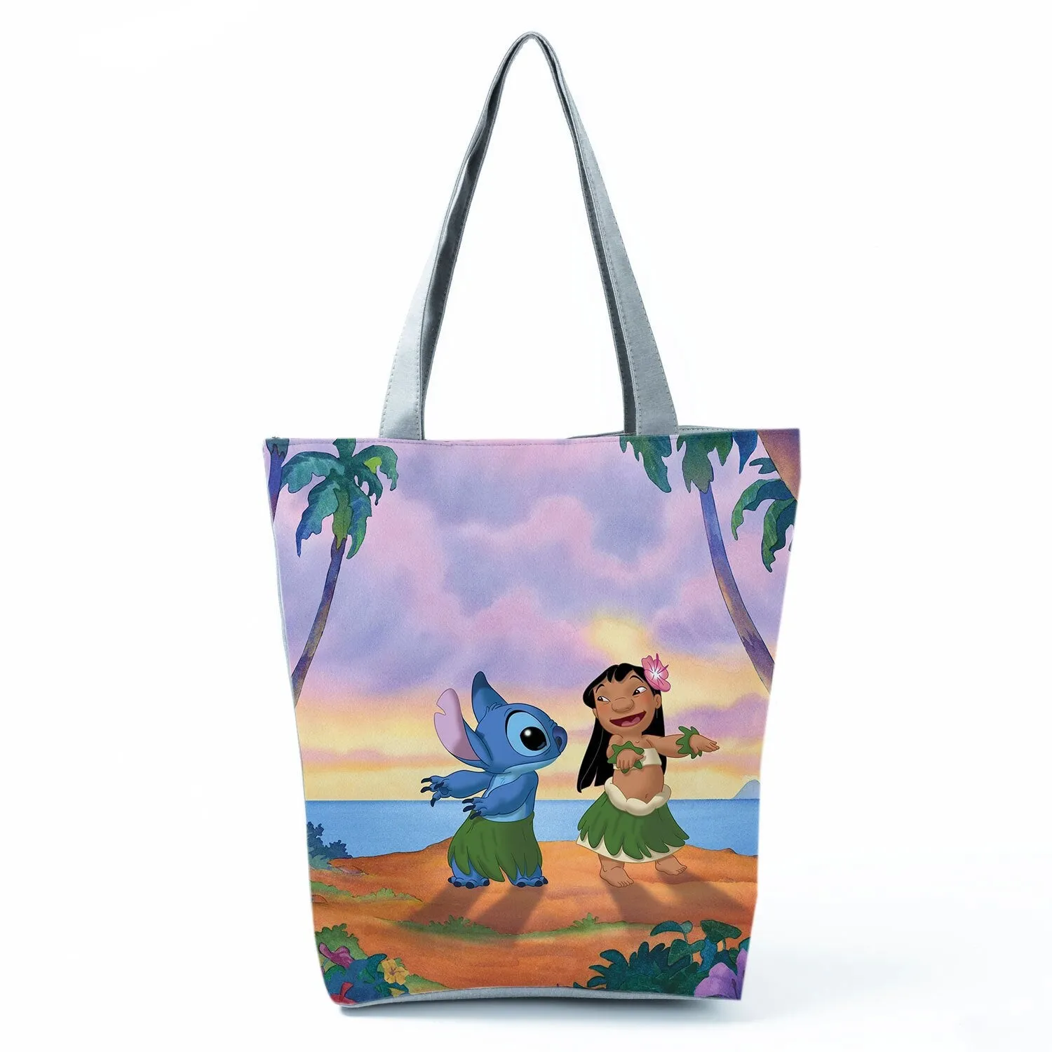 Lilo Stitch Printed Handbag Disney Animation High Capacity Reusable Shoppaing Bag Cartoon Beach Tote Bag Wholesale Dropshipping