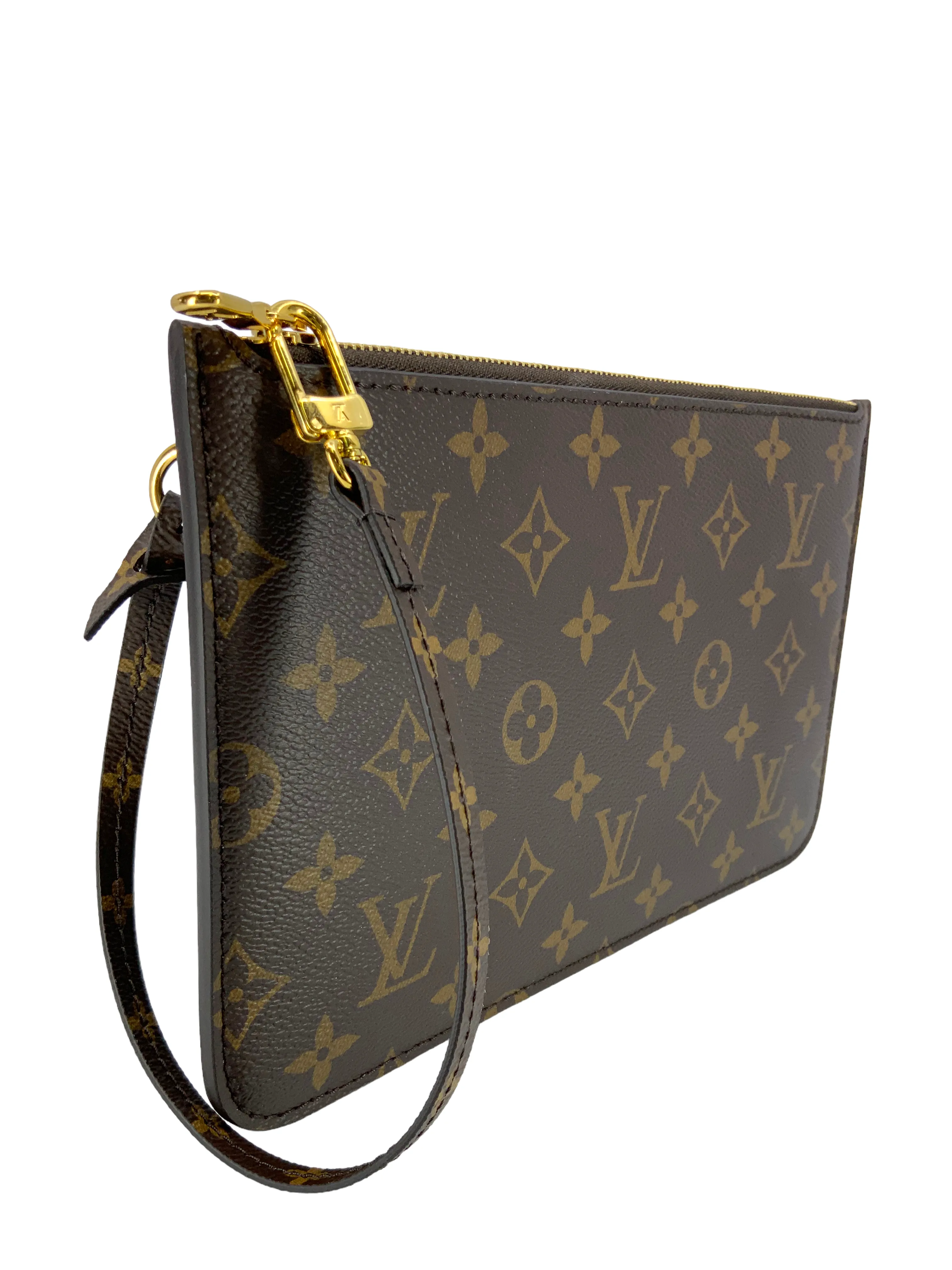 LOUIS VUITTON Monogram Teddy Neverfull MM Pochette Wristlet NEW