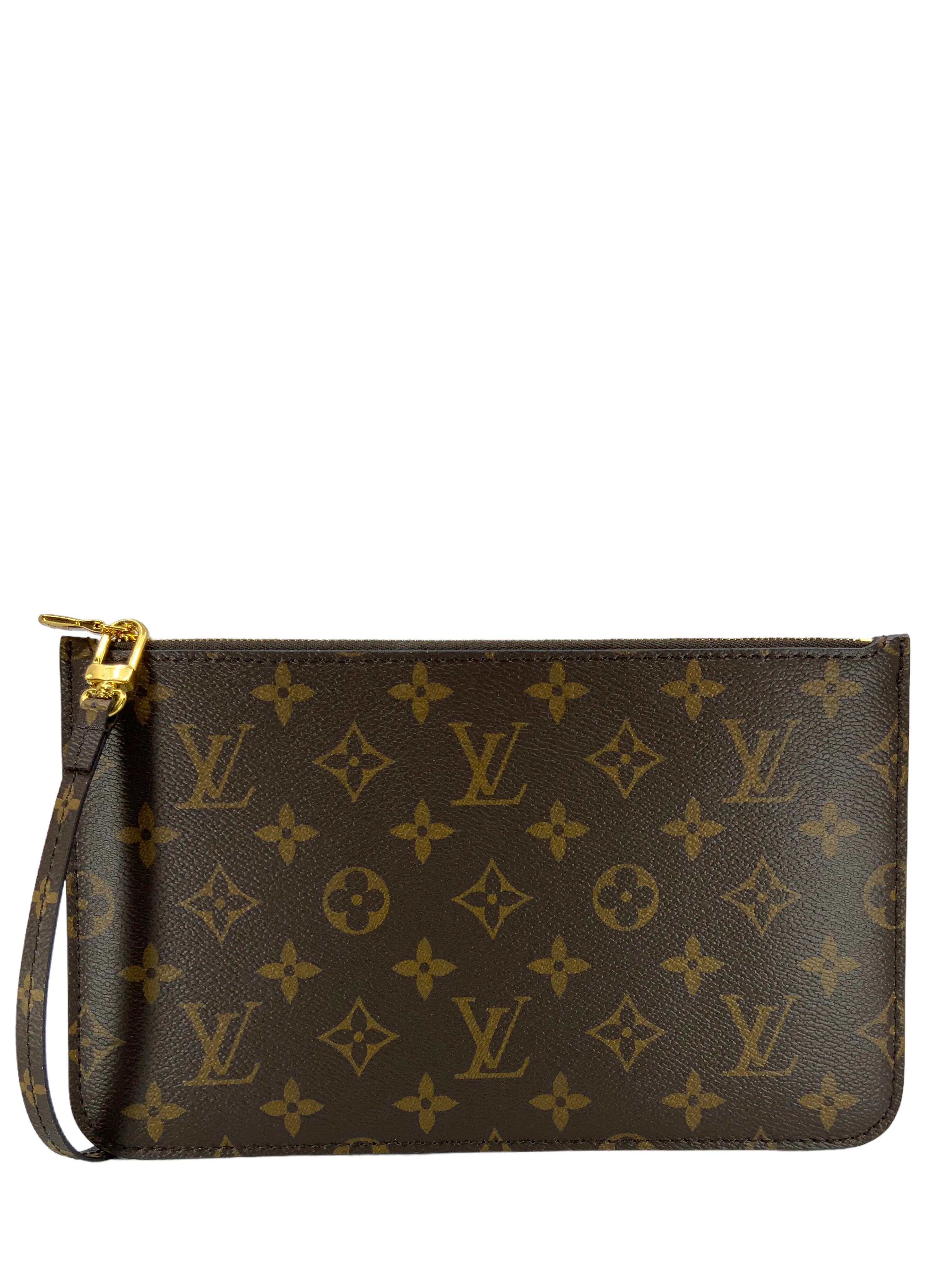 LOUIS VUITTON Monogram Teddy Neverfull MM Pochette Wristlet NEW